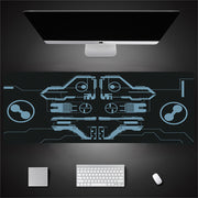 Industrial Style Tech Oversized Seam Keyboard Mouse Desk Pad