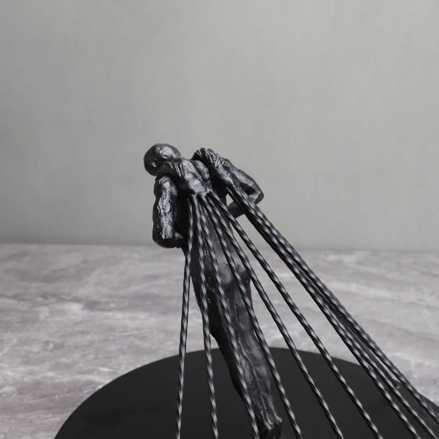 Modern Minimalist Black Metal Cast Iron Slim Study Desktop Accessories Decoration