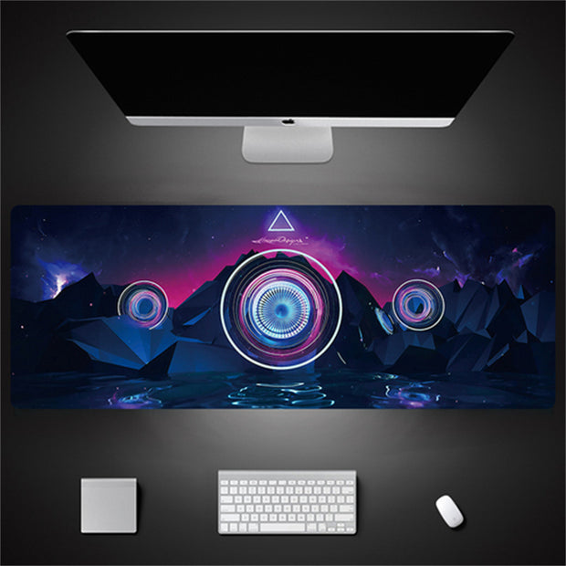 Industrial Style Tech Oversized Seam Keyboard Mouse Desk Pad
