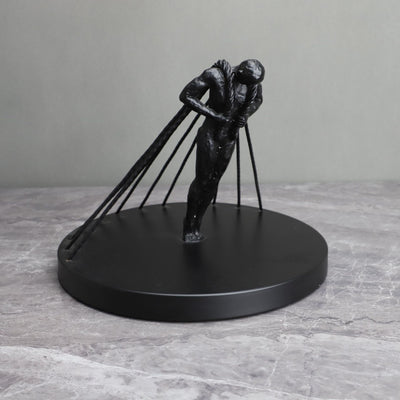 Modern Minimalist Black Metal Cast Iron Slim Study Desktop Accessories Decoration