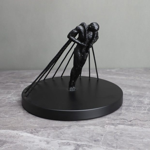 Modern Minimalist Black Metal Cast Iron Slim Study Desktop Accessories Decoration